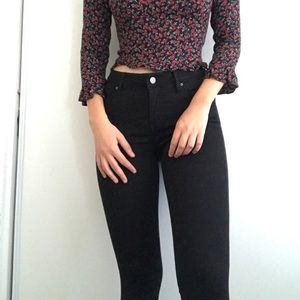 Armani Exchange black skinny jeans